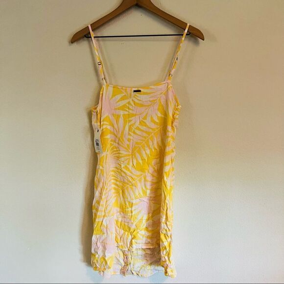 Billabong women's Yellow/White Morning Light Halter Top Size Large NWT - Picture 6 of 9